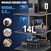 Tankless Water Heater Propane Gas, 14L Instant Hot Water Heater with Fahrenheit Digital Display, Indoor Installation Up to 3.7GPM, 95540BTU