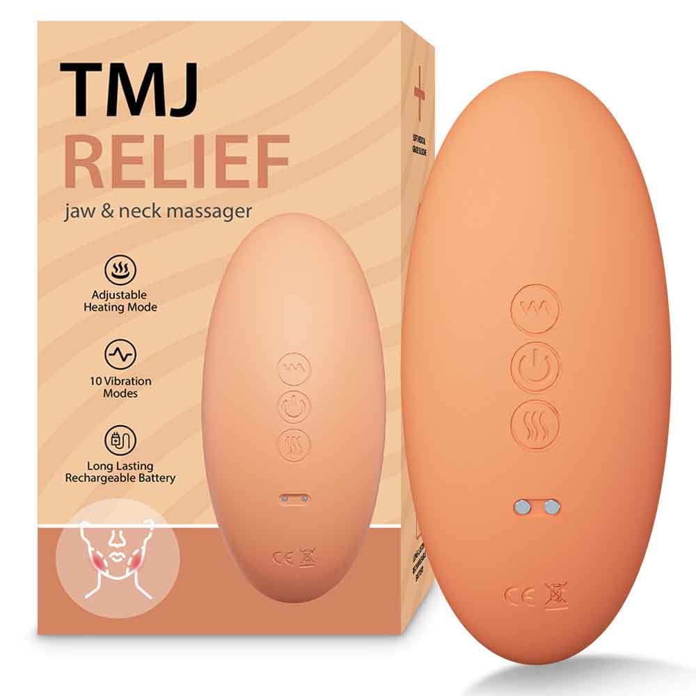 rozonii TMJ Relief Products Jaw Massager with Dual Motor Vibrating- Gentle Vibration for TMJ Massage Heating Tool for Pain Relief, Tension, Stiffness, and Headaches