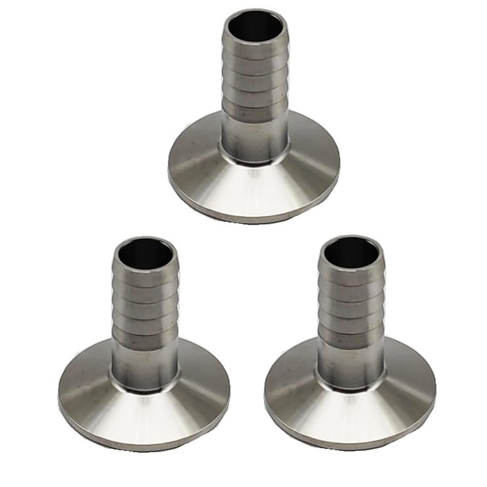 Turodeuo Hose Barb Pipe Sanitary Fitting Tri Clamp Type Ferrule for Home Brewing 19mm