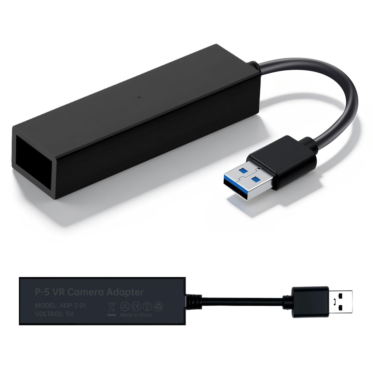 VR Adaptador para PS5 / Slim/Pro de Cámara PS VR, VR Cable Convertidor a Compatible con Consola PS5, PS4, PS, USB 3.0 PS4 Cámara a Consola PS5 VR Juegos Accesorios
