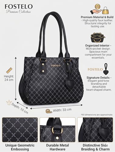 Image of Fostelo Women's Buenos Satchel Tote Handbag for Women | Ladies Purse | Stylish Shoulder Bag | Gift For Women