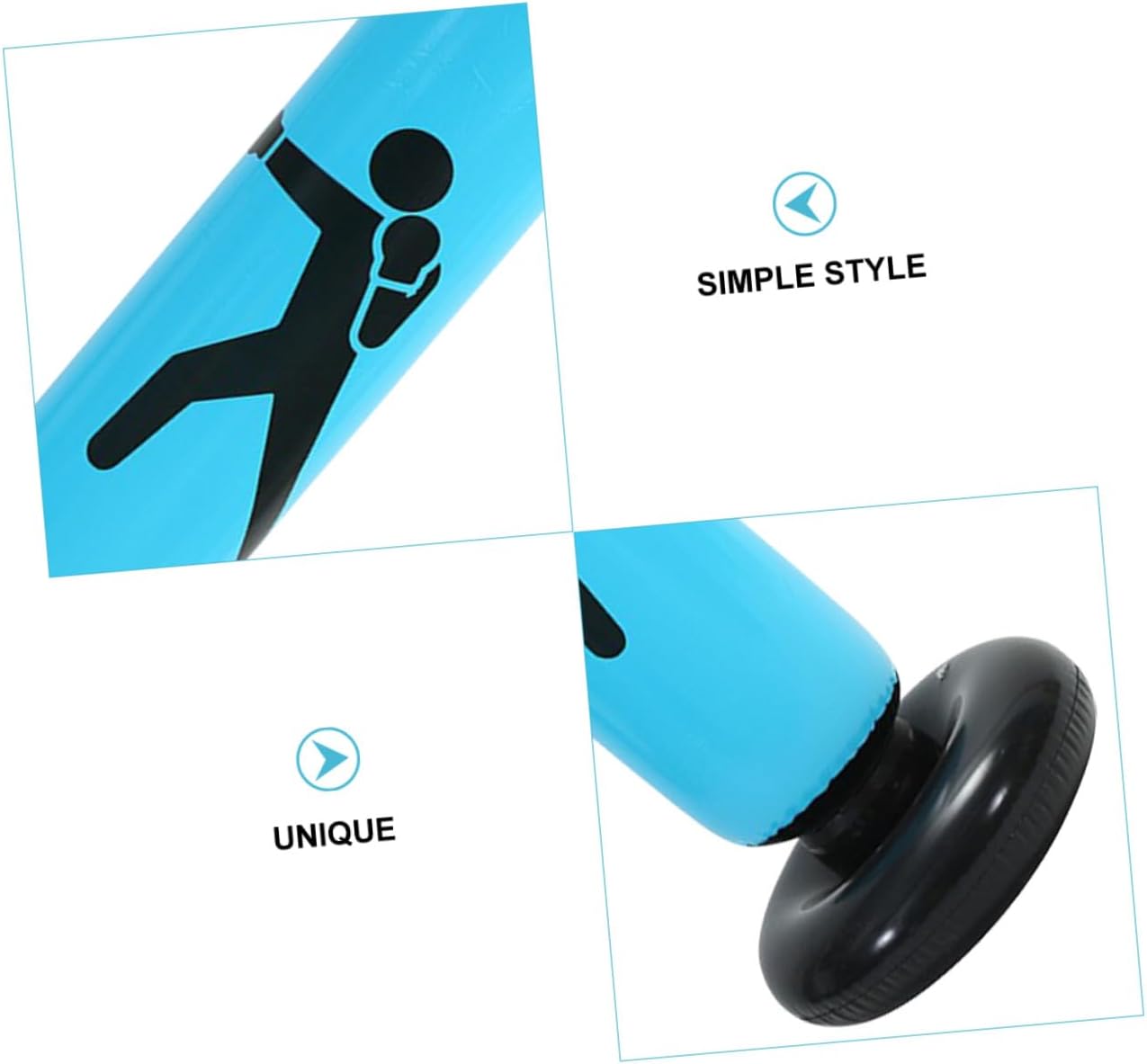 Inflatable Standing Punching Bag Tumbler Boxing Bag with Thickened Material Stable Fitness Equipment for Adults and Home Boxing Training