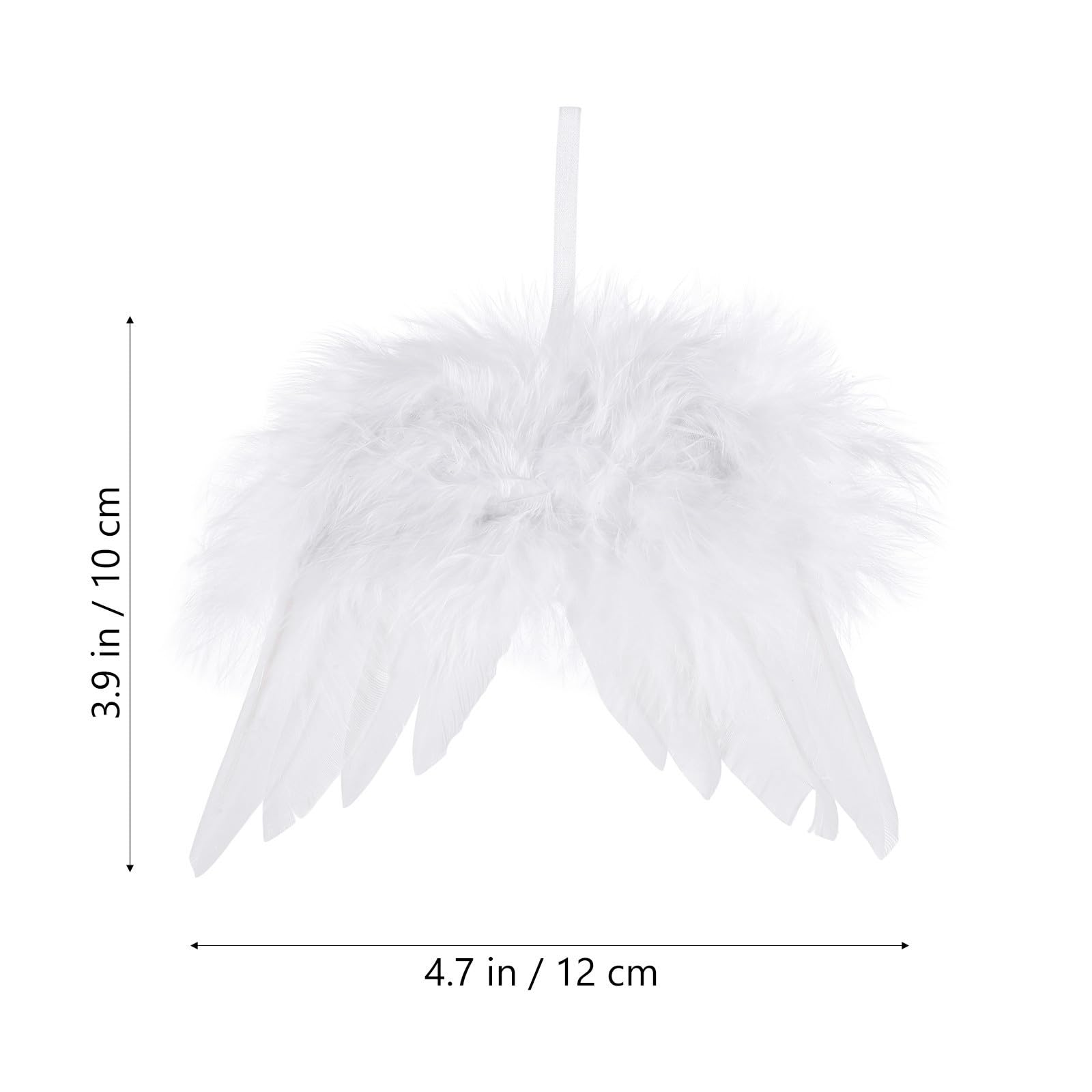 Didiseaon 144 Piezas Colgante de Alas de Ángel Navideñas Blanco, Ligero