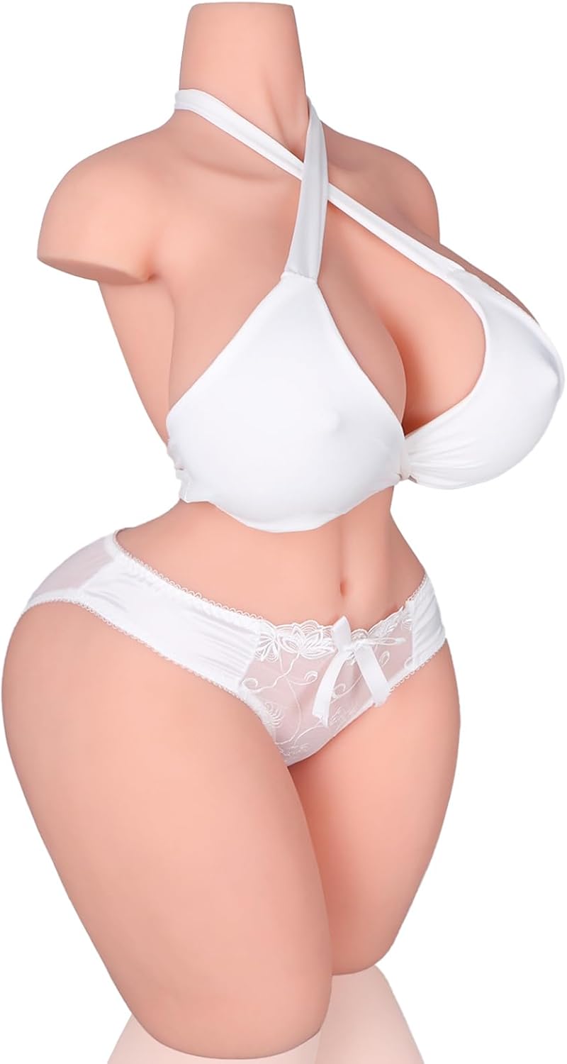 62LB Realistic BBW Sex Doll for Male Masturbation, Fat Heavy Life Size Sex Doll Torso with Massive Boobs & Big Ass, Soft TPE Female Sex Dolls Adult Sex Toys with 3D Deep Vagina Anal