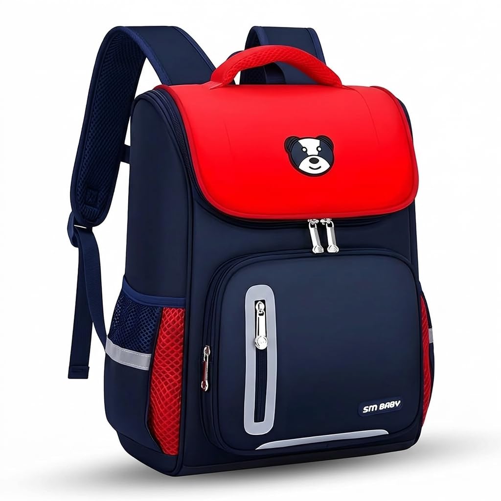 Bear Graphic Print Flap Kids Backpack for School Boys Girls 7–13 Years | Lightweight, Water Resistant & Spacious School Bag-image-17