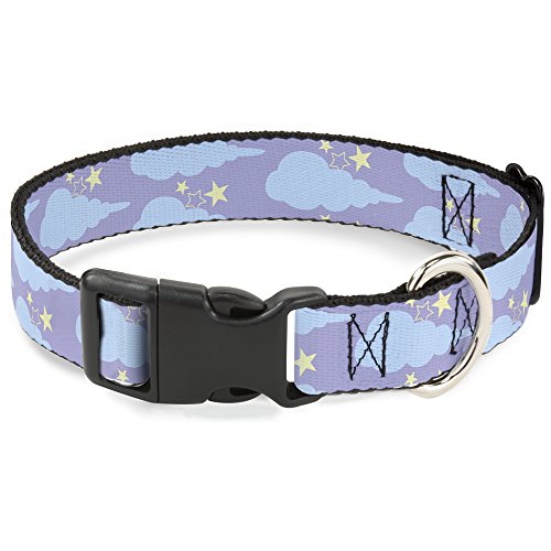 Collar para perro con clip de plástico resistente y diseño de cielo estrellado 2