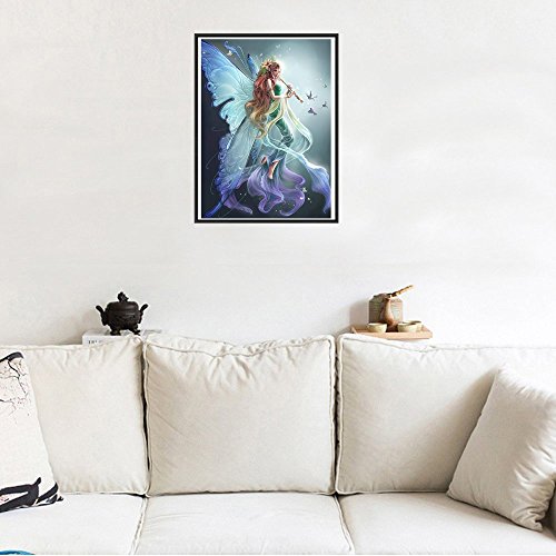 5D Diy Diamond Painting ,By Number Kits Crafts & Sewing Cross Stitch，Christmas Wall Stickers For Living Room Decoration,Flower Fairy(30X40Cm/12X16Inch) #TOP3