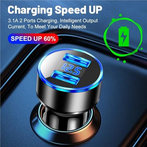 Adaptador de mechero con pantalla voltaje 12,5 V que evita descargas 5