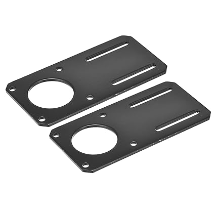 MECCANIXITY Motor Mounting Bracket Holder 132x65mm Black for NEMA 23 Stepper Motor 2pcs
