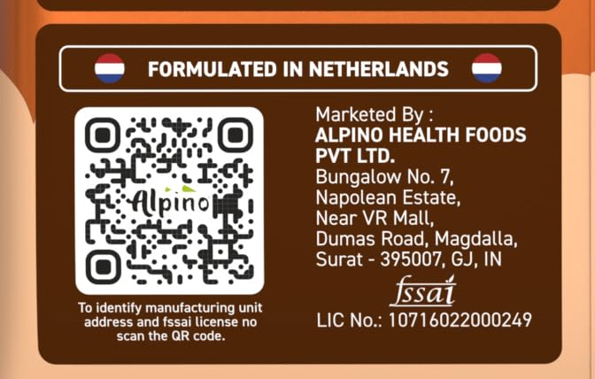 Image of Alpino Supernatural Peanut Protein Powder Kesar Mango 222g (37g x Pack of 6) - 25g Plant Based Protein, 6.1g BCAAs, No Added Sugar, Vegan