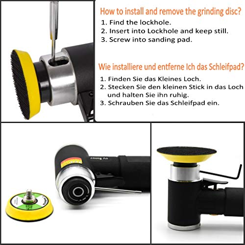 Mini levigatrice pneumatica eccentrica con