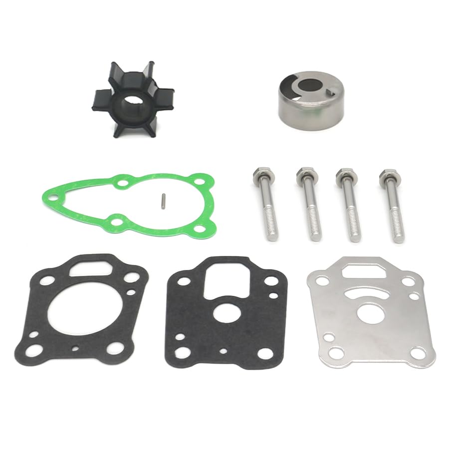 Image of 16159A1 Water Pump Impeller Repair Kit for Mercury Marine & Nissan Tohatsu 4 5 6 HP Outboard Motor Replacement 369873221M 369-87322-1