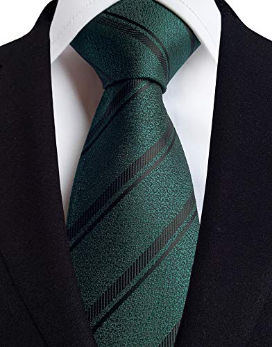 Image of Elfeves Men's Modern Striped Patterned Formal Ties College Daily Woven Neckties