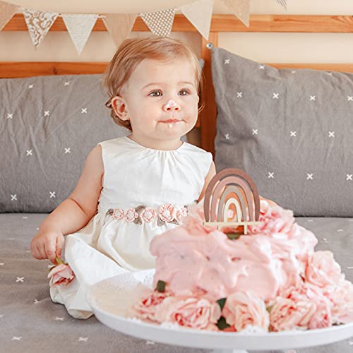 13 Pieces Wooden Boho Rainbow Cake Topper Rainbow Cupcake Toppers Bohemian Party Cake Decoration Set For Birthday Party Decorations Neutral For Boy Girl Rainbow Theme Party Decor #TOP4