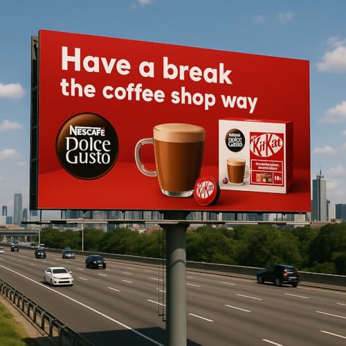 Image of Nescafe Dolce Gusto KitKat Hot Chocolate Pods 256g Box By COUGAR - Compatible with Dolce Gusto Machines | 16 Capsules | Creamy Cocoa Drink with Signature KitKat Flavour | Rich, Smooth & Velvety Texture | Perfect for Home, Office & Chocolate Lovers - (Imported-UK)
