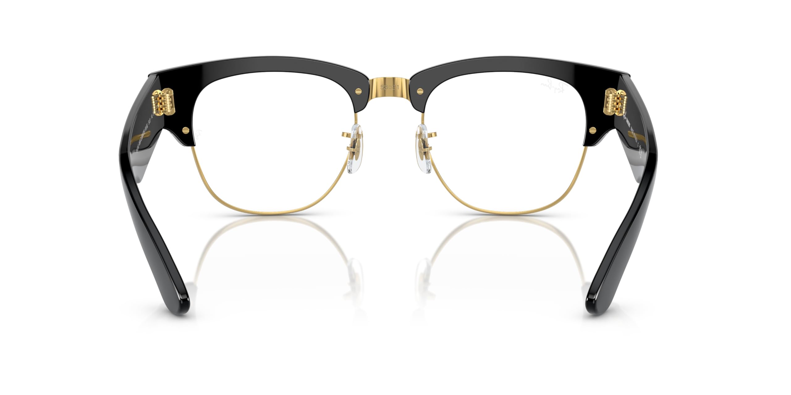 Amazon.com: Ray-Ban Unisex Sunglasses Black On Gold Frame, Clear