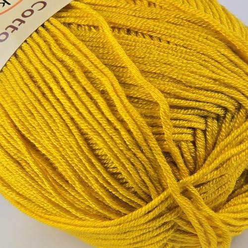 Image of 10-Pack of Yonkey Monkey 500 Grams Yarn - 70% Rayon derived from Bamboo, 30% Cotton - Imported (Turmeric)