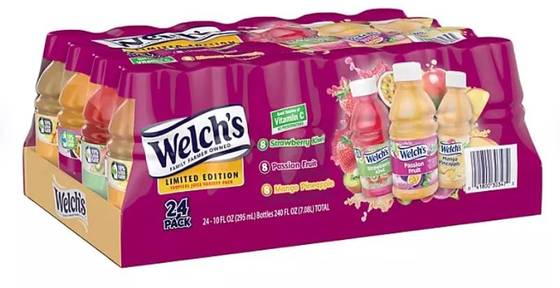 Welch's Tropical Drink Juice Variety Pack 10 fl. oz., 24 pk.