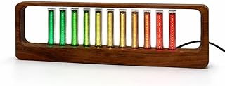 Lystarly RGB Music Spectrum Analyzer Light, 12 Nixie Tube Style Sound Reactive Audio Visualizer with MIC Pickup, 7 Modes LED Rhythm Lamp for Gaming Room & Home Decor
