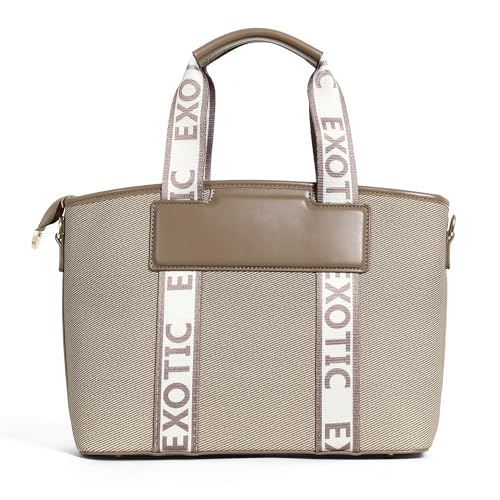 Image of EXOTIC Women's Canvas Handbag with Detachable Sling Strap | Stylish Tote for Work & Everyday Use