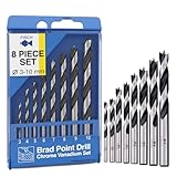 Fisch Brad Point Drill Bit Set – for Wood, MDF...