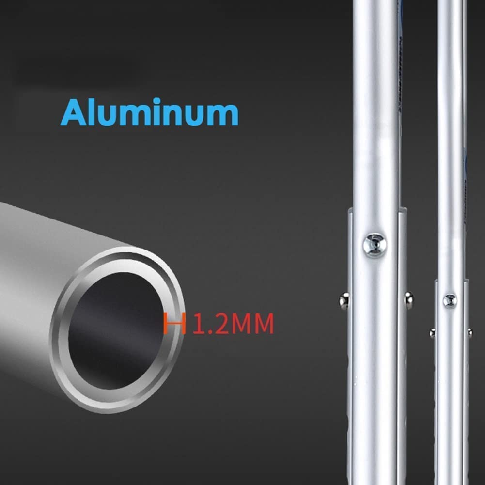 Seguridad Muletas Muletas Plegables de Aluminio, 1 par de Bastones para Las Axilas, Bastones para Caminar con botón de Ajuste de Altura, bastón para Caminar para Adultos o Adolescentes Cómodo