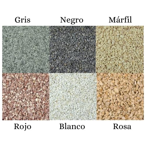 Marmolina natural/Piedra Decorativa/Para exterior o interior 20 kg/Diferentes tonos y tamaños se adapta a diversos proyectos (MARFIL, 12/18 mm)