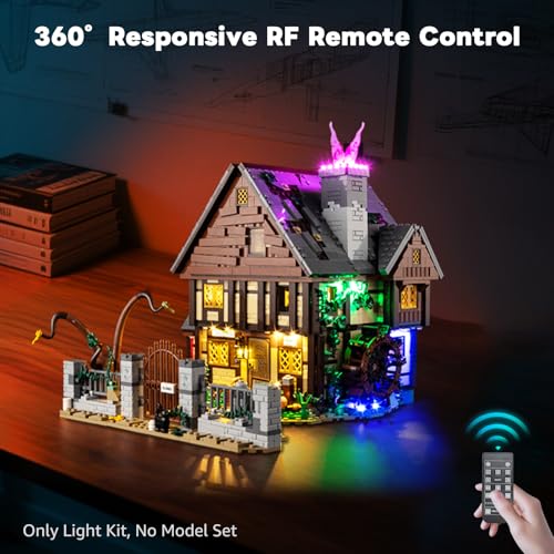 Kyglaring LED Light Kit Compatible with Lego Hocus Pocus: The Sanderson Sisters' Cottage 21341 Building Set - Upgraded Remote Control & Multi-Mode Dimming (Lights Only, Model Not Included) by Kyglaring - Image 6