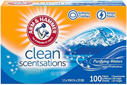 ARM & HAMMER Fabric Softener Sheets, 100 sheets, Purifying Waters ARM & HAMMER Fabric Softener Sheets, 100 sheets, Purifying Waters