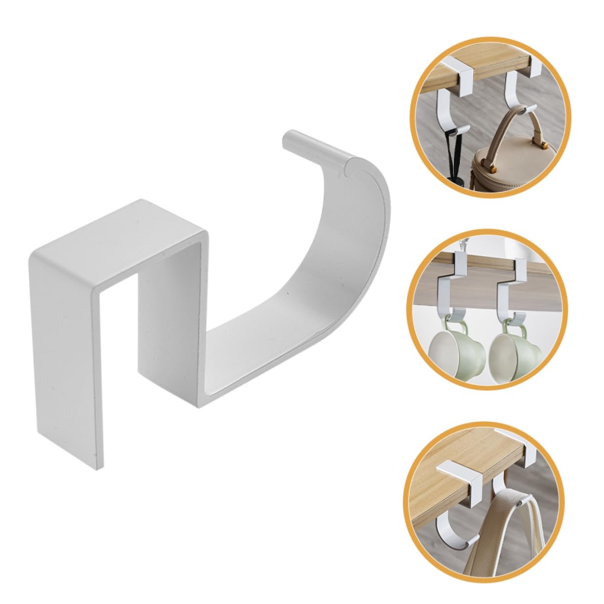 FONDOTIN 2pcs Desk Storage Hook Purse Hangers for Table Tops Portable Purse Hook Desk