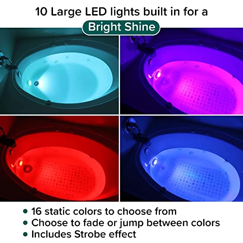 GlowTub Underwater Remote Controlled LED Color Changing Light for Bathtub or spa - Battery Operated - Size 2.75 in. - Image 3