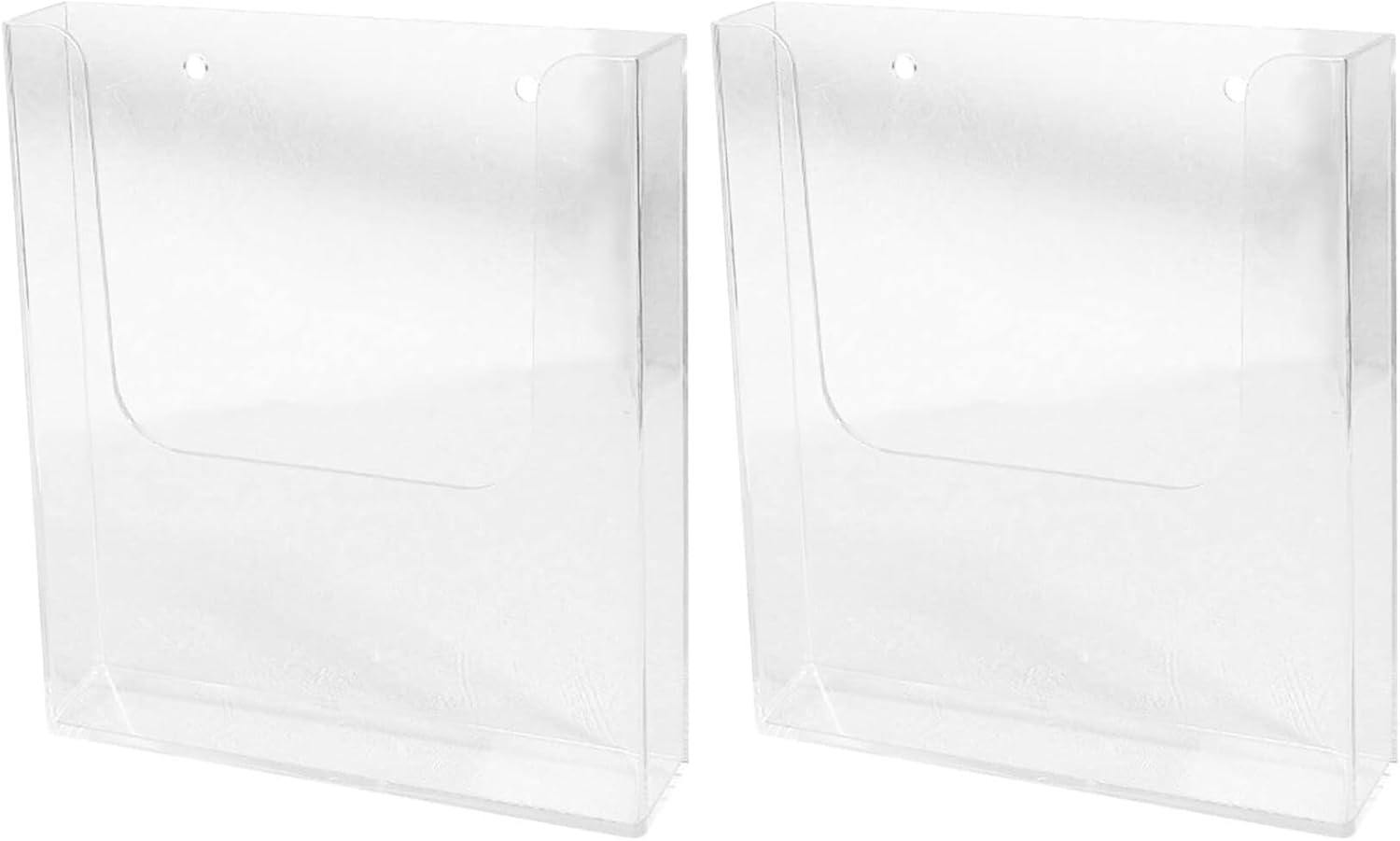 Clear Magazine Holder Acrylic File Pockets Holder Wall Organizer A5 Hanging File Organizers Wall Mounted Paper Organizer s Bins for Office Home Acrylic (Pack of 2)