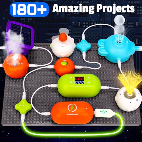 Educational STEM Toys Science Kits for Kids Ages 5-7 8-12 Electronics Exploration Kit with 180 Circuit Projects, Science Experiments for Kids 4-6 6-8 Birthday Gifts for 5 6 7 8 9+ Year Old Boys Girls - Image 4