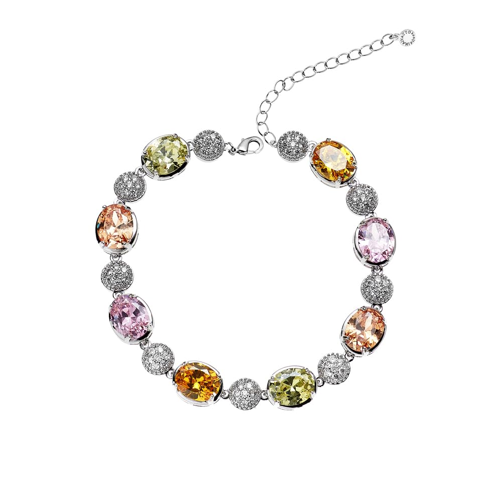 Ottaviani bijoux Bracciale da donna in ottone con cubic zirconia cm 19