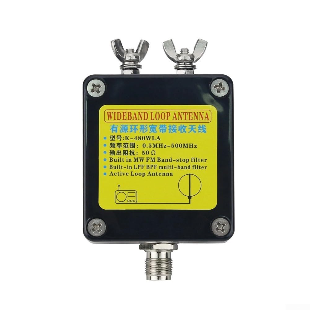 Antenne annulaire active 0,5-500 MHz 0-30 dB gain pour mw SW pour FM actif (5 m)