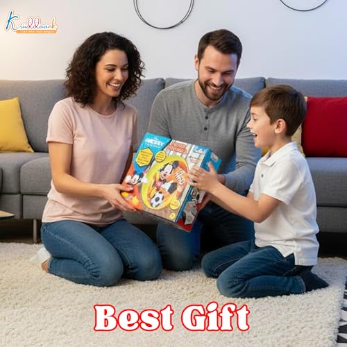 Image of Disney Mickey Hover Football - LED Light Up Air Power Soccer Ball for Kids - Safe Indoor Game with Soft Foam Bumper - Interactive Sport Toy for Boys & Girls Ages 3+ - Ideal Birthday Gift