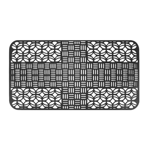 Tapis d'évier en silicone contre les rayures du comptoir de cuisine noir