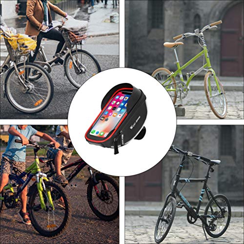 BESPORTBLE Bolsa de armazenamento de bicicleta de 15,2 cm com moldura de triângulo, alça de ciclismo