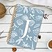 Locomiss Blue Coastal Beach Ocean Coquette Bow Notebook for Girls, Coastal Granddaughter Seashell Conch Journal Notebooks, Preppy Initial J Journal for Woman, Hardcover Notebook 5.5x8.3