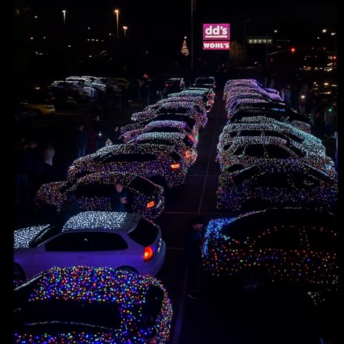 Honoson Christmas Car Multicolor Lights 393ft 1200 LED Cigarette Lighter Remote Control String Lights Waterproof 8 Modes and Auto Timer with Masking Tape for Car Xmas Party Holiday Decor by Honoson - Image 4