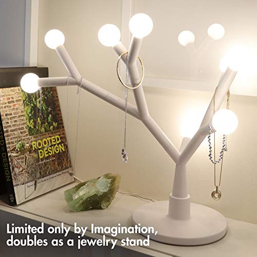 Tenergy Lumi Bloom Modern Table Lamp 8W Led Diy Nightstand Lamp Transformable For Hundreds Possible Shapes With 8 Warm White Bulbs Creative Stylish Lamp For Living Room Bedroom Office #TOP4