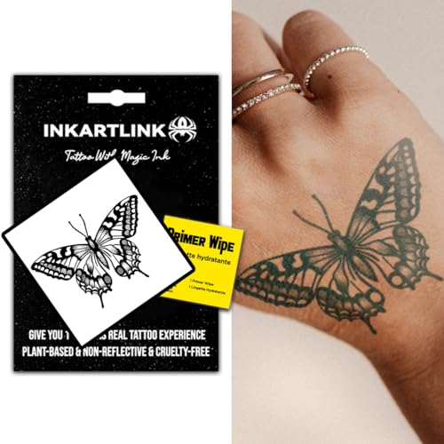 INKARTLINK Butterfly 5 Temporary Tattoos, Realistic Waterproof