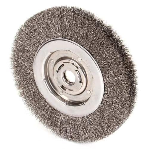 Image of Weiler 06160 10 inch Medium Face Crimped Wire Wheel , .014 inch Steel Fill, 2 inch Arbor Hole, Made in the USA