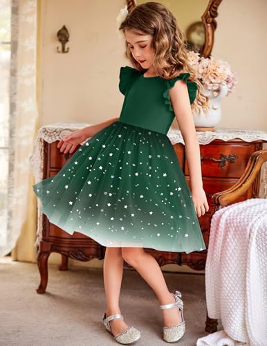 Image of Arshiner Toddler Tutu Dress Little Girls Fluffy Summer Dresses Casual Party Tulle Sundress for Kids 2-6Y