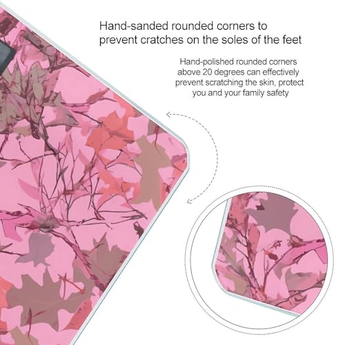 Báscula Digital de Baño RLDOBOFE Pink Leaves Camo miniatura 4