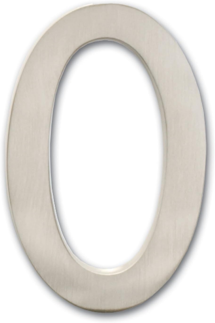 3582SN-0 4 inch Solid Brass Floating House Number, 0, Satin Nickel