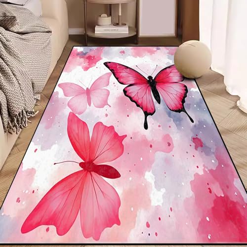 Tapete decorativo rosa para niñas 120x80 cm miniatura 6