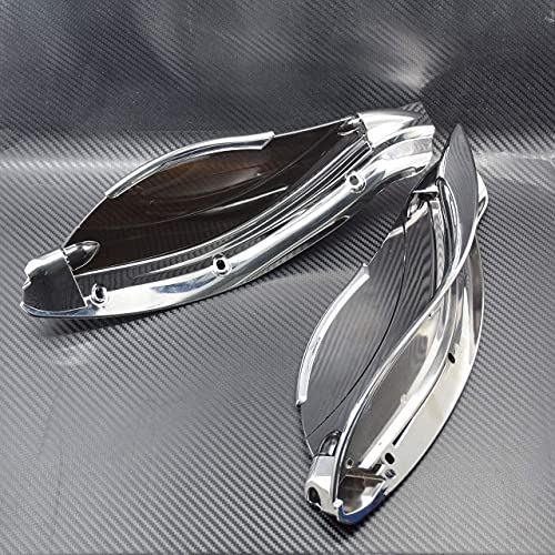 Yhmtivtu Air Deflectors Adjustable Fairing Side Wings Heat Deflectors Fit For Harley Touring Electra Glide Street Glide Tri Glide 2014-2022 Tan And Chrome 1 Pair #TOP5