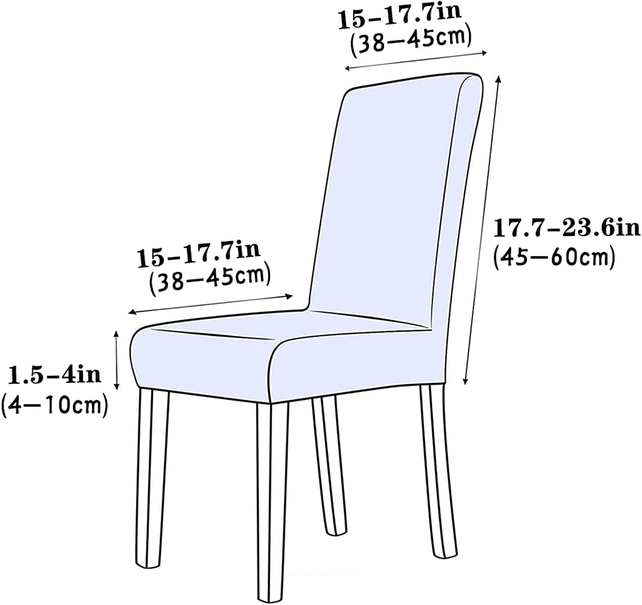 Dining Chair Covers Super Fit Stretch Removable Washable Spandex Chair Protector Slipcovers for Home Dining Room Hotel Restaurant (Orange,Set of 8)