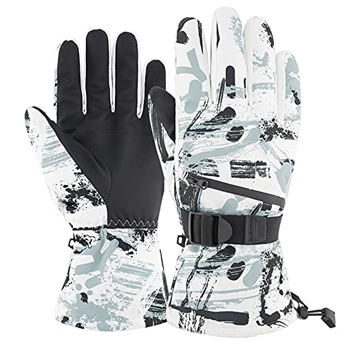 Gants de Ski Imperméables Gants d'hiver Chauds pour Homme Femme Gants de Neige Écran Tactile Coupe-Vent pour Snowboard Randonnée Cyclisme Moto Sport d'extérieur Cover